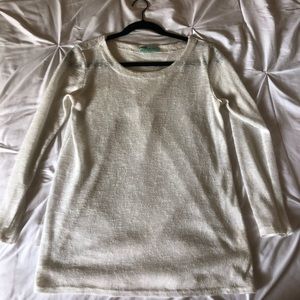 Long sleeve white sweater